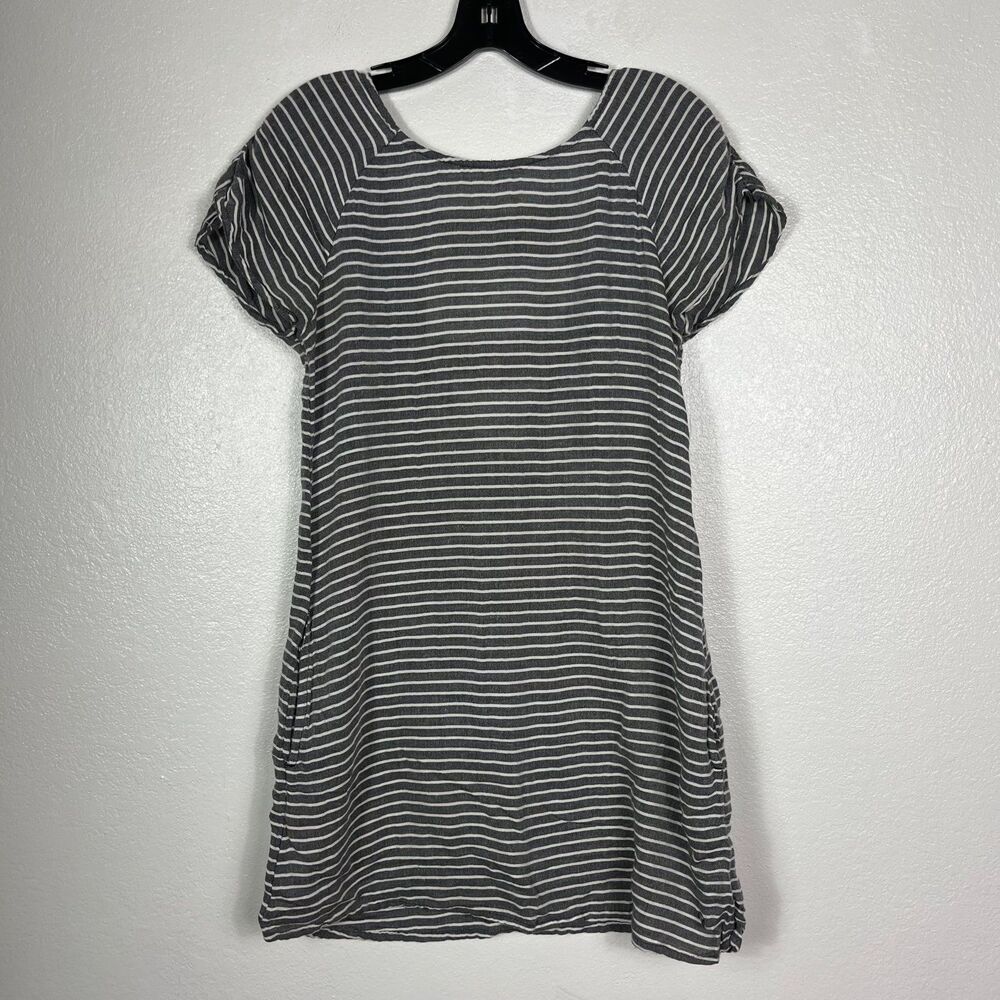 Roxy striped mini modal dress pockets size xs